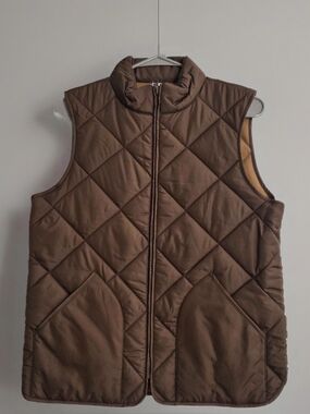 Class Club Quilted Brown Boy's Vest Size 18/20